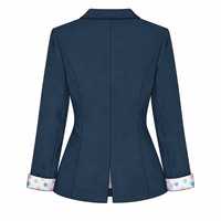 Blazer pour femme Jack Jill, bleu marine uni, à simple boutonnage, orné de cristaux, coupe ajustée, formel, pour le bureau, doublé, style chic décontracté, OEM, vente en gros, en vrac