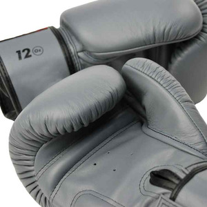 Guantes de Boxeo de Cuero Puro de Alta Calidad con Diseño de Logotipo Personalizado, Transpirables, Unisex, con Cierre Personalizable, en Stock - Product Image 5