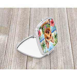 Australian Terrier Luau Compact Travel Makeup <b>Mirror</b> Portable Folding <b>Handheld</b> Design Gift for Women and Girls - Product Image 2