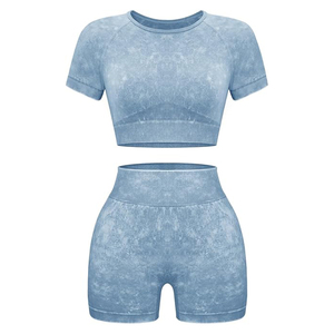 Conjunto Deportivo Seamless para Mujer, Bra Deportivo y Leggings de Cintura Media, Ropa Deportiva para Yoga y Fitness, Tela Inteligente con Elasticidad Activa y Secado Rápido - Product Image 6