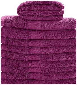 Serviette de bain en coton de luxe doux et violet, légère, séchage rapide, absorbante, idéale pour hôtel, salle de bain et plage - Product Image 1