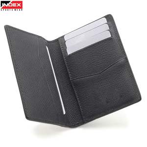 Porte-cartes en cuir pour homme, portefeuille fin en cuir véritable, étui minimaliste pour cartes de crédit, organiseur élégant - Product Image 1