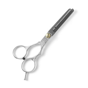 Ciseaux à cheveux professionnels en acier inoxydable avec pointe acérée, design pour droitiers, long manche en plastique pour la coiffure - Product Image 1