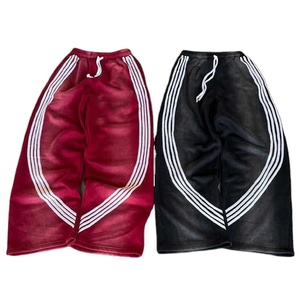 กางเกงขาบานสำหรับผู้ชาย450Gsm ผ้าฝ้าย100% ลายแถบแฟชั่นดีไซน์ใหม่ - Product Image 1