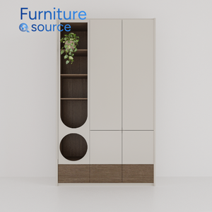 Fabricant vietnamien qualifié, placard double en placage de bois de qualité supérieure, MDF |   Design moderne |   Rangement de Chambre à Coucher de Luxe Fabriqué avec Expertise |   OEM - Product Image 1