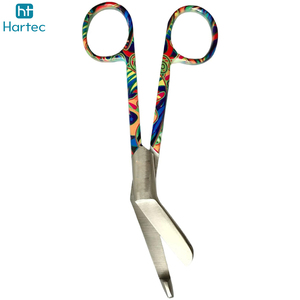 Multi Colored Design Or Customized Logo Print Hand Made Stainless Steel OEM ODM Service <b>Nursing</b> Surgical Bandage Scissors - Product Image 3