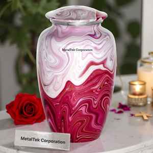 Nouvelle conception, urne funéraire moderne en aluminium pour cendres, prix d'usine en gros, urnes et pots métalliques commémoratifs pour cendres funéraires et enterrements. - Product Image 6