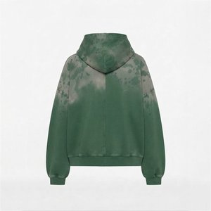 High Demanding Custom Logo Green Mens <b>Tie</b> <b>Dye</b> Tracksuit <b>Set</b> Full Sleeve Hooded Zipper Closure Loose Fit Casual Wear Spring Adult - Product Image 4