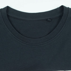 Men's Short Sleeve O-Neck T-Shirt Knitted Regular Fit Casual 100% Cotton Breathable Back Neck <b>Logo</b> - Product Image 3