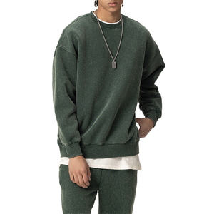 เสื้อสเวตเชิ้ตโอเวอร์ไซส์เทรนดี้สำหรับฤดูใบไม้ร่วง ผ้าหนา 360gsm ล้างสีแบบแอซิดวอช  โลโก้ปรับแต่งได้  สั่งขั้นต่ำ 1 ตัว สำหรับฤดูหนาว - Product Image 6