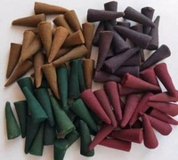 Conos de Incienso Naturales Premium de Colores, Ecológicos y Duraderos, Más de 100 Aromas Indios, Sándalo, Oud, Agarwood, Etiqueta Personalizada, Precio de Fábrica