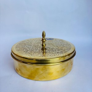 Heavy Duty Brass Spice Container <b>Set</b> with Lid and Inner Bowls - Product Image 4