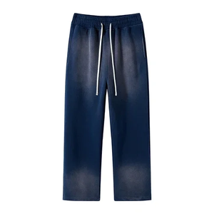 Pantalon de survêtement ample pour hommes, style streetwear vintage, délavé à l'acide, en coton épais avec doublure polaire, écologique, pour les décontractés - Product Image 6