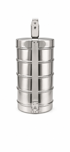 Dheer International Boîte à lunch en acier inoxydable de qualité alimentaire 202 Bombay Tiffin 14x4 avec un look haut de gamme Vente en gros - Product Image 2