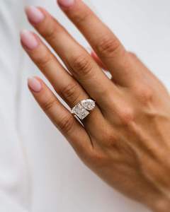 14K Yellow Gold Toi Et Moi Luxury Engagement <b>Ring</b> with Pear Radiant Cut Lab Grown Diamonds IGI Certified VVS1 Clarity <b>Two</b>-<b>Stone</b> - Product Image 3