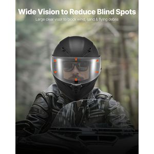 Casque de moto modulaire à visière transparente grande taille pour adulte, confortable pour la moto tout-terrain, la course sur route et le motocross - Product Image 2