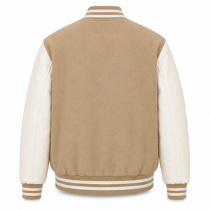 Blouson Bomber Unisexe Marron Châtain Coupe Droite Couleur Unie en Laine Décontracté Hiver à Capuche Chauffant Écologique Réversible - Product Image 6