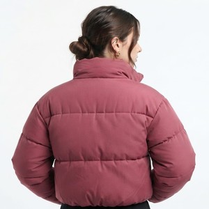 Women's Casual <b>Cropped</b> Winter <b>Puffer</b> <b>Jacket</b> Warm Padded Full Sleeves Quilted Outerwear Wholesale Manufacturer - Product Image 5