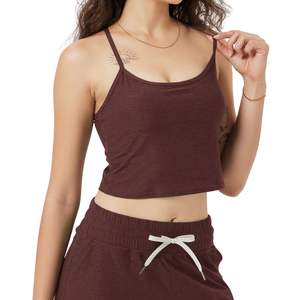 Top Corto para Mujer, Camisola con Tirantes Finos, Top Corto para Fitness y Yoga, Ropa de Gimnasio a la Moda, Fabricante OEM ODM Personalizado al por Mayor - Product Image 3