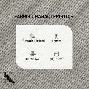 Tela de Sarga Elástica de Algodón y Spandex 305GSM con Acabado Piel de Durazno para Ropa Masculina, Material Textil para Sudaderas, Directo de Fábrica, OEM, ODM - Product Image 3