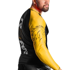 High Quality Men Long Sleeve Rash Guard <b>Compression</b> <b>Shirt</b> Graphic Print UV Protection Custom Logo OEM - Product Image 3