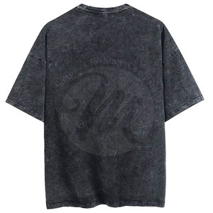 T-shirt pour homme à effet délavé, dernier design, couleur personnalisée, vêtements d'été à manches courtes, t-shirt pour homme à effet délavé - Product Image 2