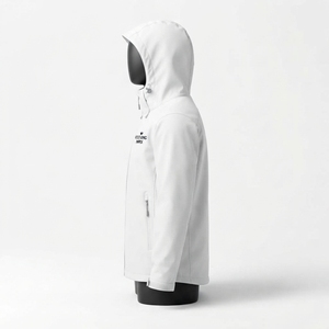 Men's Wholesale Lightweight Waterproof <b>Hooded</b> Rain Jacket Outdoor Solid Color <b>Raincoat</b> Hiking Jacket - Product Image 5