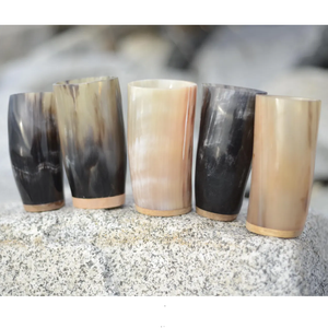 Cuerno para Beber de Cuerno de Búfalo de Alta Calidad, Jarra Vikinga de Cuerno de Búfalo / Vaso de Cerveza de Cuerno de Vaca / Vaso con Borde de Latón a Bajo Precio - Product Image 5