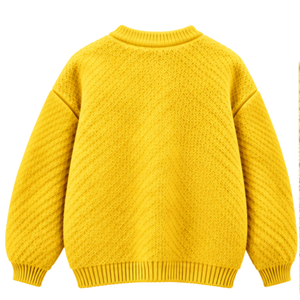 Suéter de punto texturizado con cuello redondo, puños y dobladillo acanalados, manga larga, informal, para otoño, colores personalizados, venta al por mayor - Product Image 2