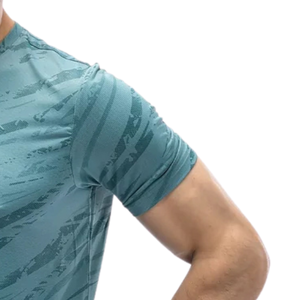 T-shirt de performance athlétique pour homme, séchage rapide, respirant, extensible dans les 4 sens, coutures surjetées, vêtements de sport pour la course à pied et l'entraînement en salle de sport - Product Image 5