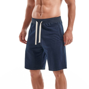Shorts de course en coton respirant et écologique pour hommes, avec logo personnalisé, imprimé uni, pour l'été, décontractés, fitness et gym - Product Image 2