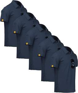 Camiseta de Golf de poliéster 100% de verano para hombre, camiseta de manga corta transpirable que absorbe la humedad, camiseta ecológica, Lisa teñida - Product Image 4