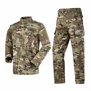 Men Tactical Uniform 240 GSM Ripstop Cotton Polyester Woodland <b>Camouflage</b> Multi Pocket Set Custom Embroidery Print Patch - Product Image 3