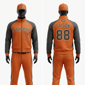 Custom Baseball Training Suit Men's Athletic Tracksuit <b>Jacket</b> Pants Performance Sportswear OEM Private Label Wholesale - Product Image 6