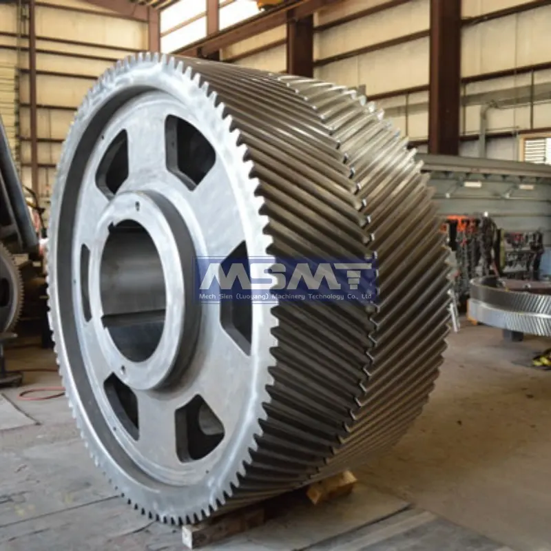 4340 Steel Mill Gear Forging Steel Grinding Drive Large Helical Herringbone Gear Wheel