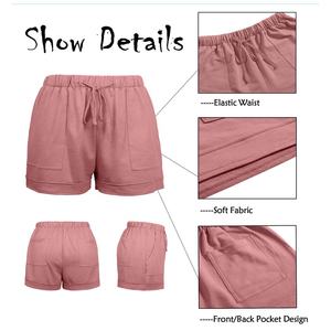 Plage à la mode basique tenue décontractée d'été short écologique tissu léger maillot de bain pour femme short de plage de vacances - Product Image 2