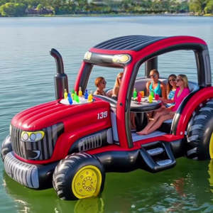 Flotador Inflable Gigante con Forma de Tractor para Fiestas, para 6 Personas, con Enfriador y Barra Integrados - Product Image 4