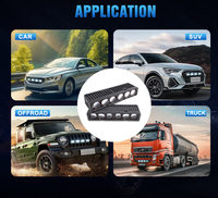 Feux de calandre de voiture à 6 lentilles 150W 6500K, lampe de conduite tout-terrain étanche pour camion, SUV, pick-up 4x4