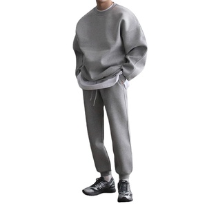 Sweat-shirt homme col rond de haute qualité, lourd, 100% coton, logo personnalisé, coupe oversize - Product Image 3