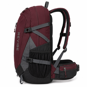 Sac à dos de randonnée REVIBE 30-40L en nylon léger, sac de sport d'extérieur rectangulaire à coque souple avec fermeture éclair, unisexe - Product Image 2