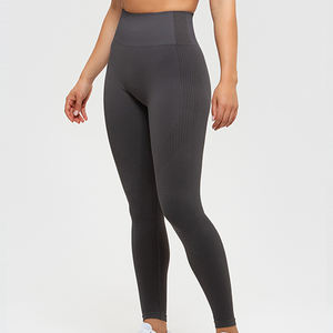 Legging de yoga taille mi-haute 2026 pour femme, personnalisé, uni, tricoté, antibactérien, séchage rapide, respirant, pour la gym - Product Image 1