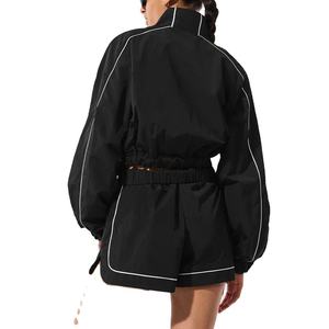 Ensemble short coupe-vent unisexe personnalisé de haute qualité – Coupe régulière 100 % coton respirant réversible écologique hiver élastique - Product Image 3