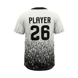 Camisetas de Béisbol Personalizadas Sublimadas con 2 Botones para Equipos Profesionales, Nombre del Equipo y Logotipo Personalizados, Camisetas de Béisbol para Hombre 100% Poliéster Transpirable - Product Image 3