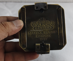 Boussole prismatique en laiton massif avec lentille de visée miroir, style boussole de poche octogonale - Product Image 6