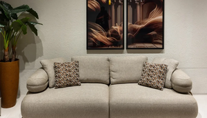 Modern Italian Solid Teak Wood Sofa Set Luxury Chunky 3 Seater Couches <b>Swivel</b> Accent Chairs Central Coffee <b>Table</b> Lounge - Product Image 6