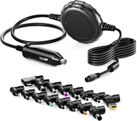 Adaptor Daya Laptop Universal 100W untuk Mobil, Cocok untuk Lenovo HP Dell Asus Acer Toshiba Samsung