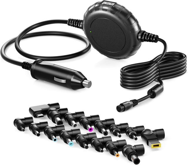 100W Universal Laptop Car Charger Laptop Power Supply Adapter for Lenovo HP Dell Asus Acer Toshiba Samsung