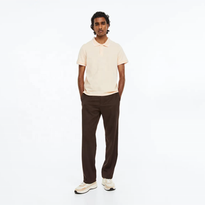 Polo Homme Personnalisable en Gros – Tissu Piqué Polyester/Coton Anti-Plis Respirant à Manches Courtes Boutonné Uni Effet Soie - Product Image 6