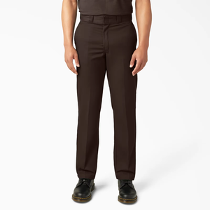 Pantalones Formales de Pierna Recta para Hombre, Cintura Media, Cierre de Botones, Antiarrugas, de Poliéster, con Bolsillos Laterales, para Otoño - Product Image 1