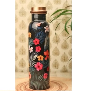Sustainable Quality Antique Design Enamel <b>Sticker</b> Printed Copper Bottle Water Bottle Kitchenware Water Storage Bottle - Product Image 1
